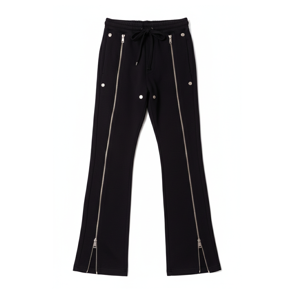 MNML Rivet Zipper Flare Sweatpants