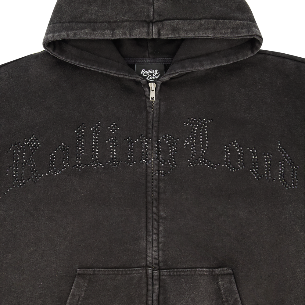 Rollingloud Worldwide Bling Zip Hoodie