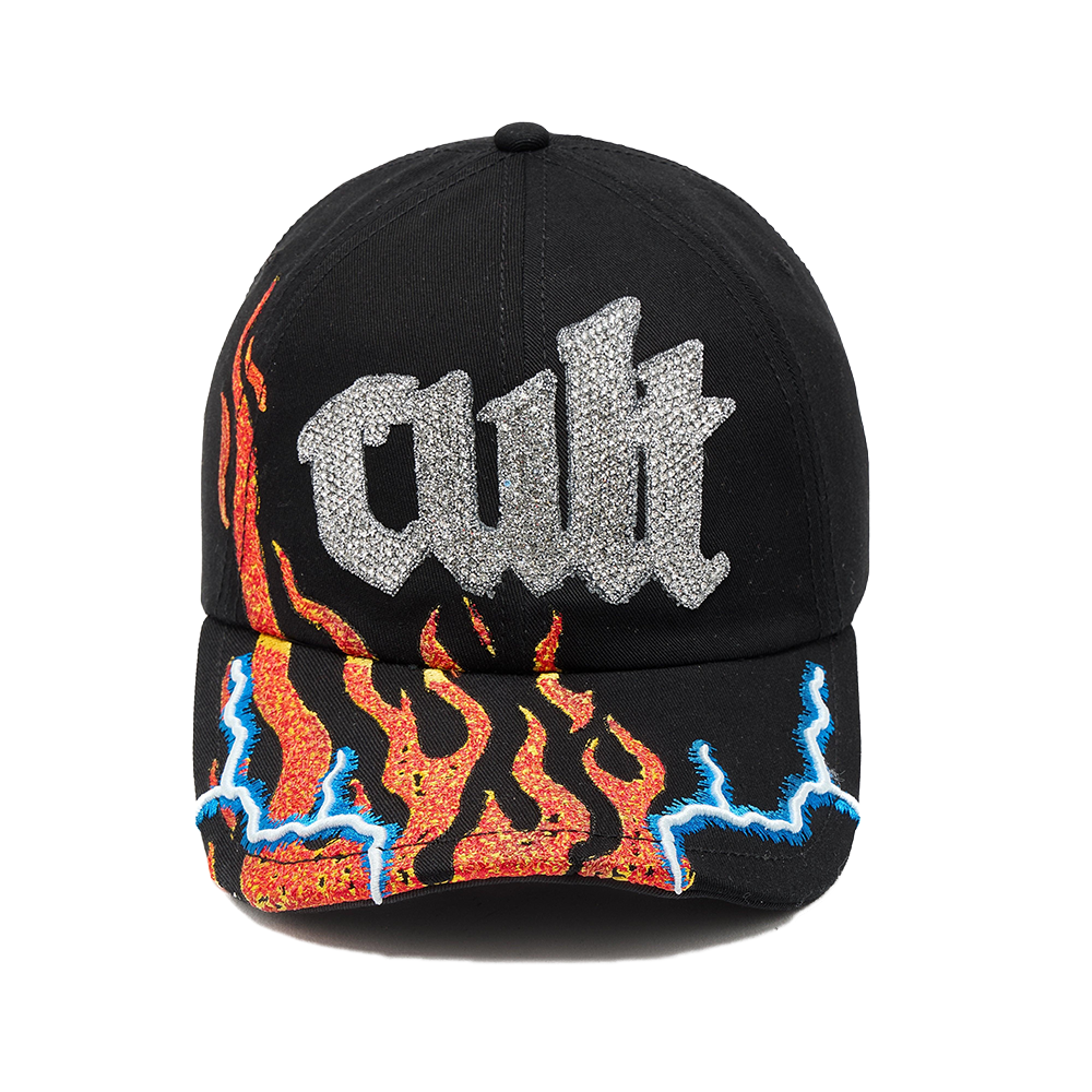 Cult's Logo Mesh Back Trucker Hat Flame