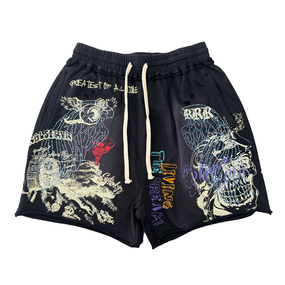 Rebel Denim Culture Shorts Black