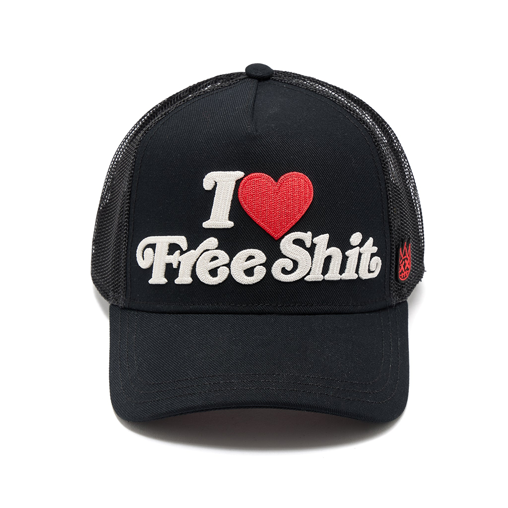 Cult's Mesh Back Trucker Hat "I LOVE FREE SHIT"