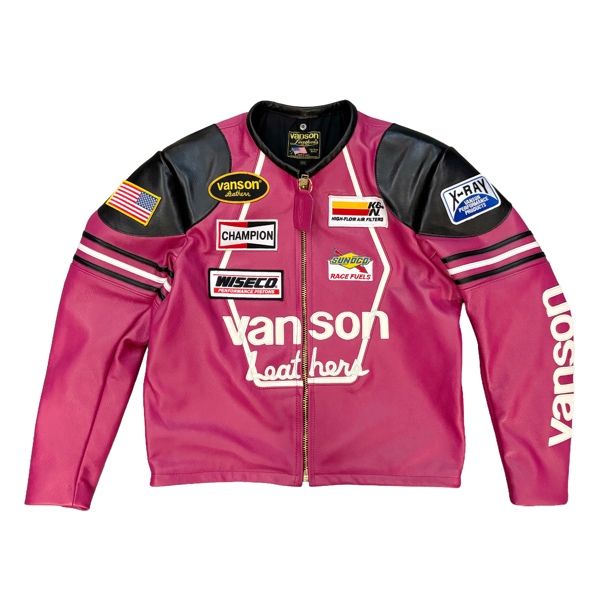 VANSON  YOU Vanson Leather Motorcycle Jacket Fuchsia