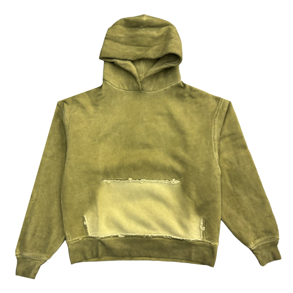 Blanks By Thirteen Thrashed Olive Hoddie