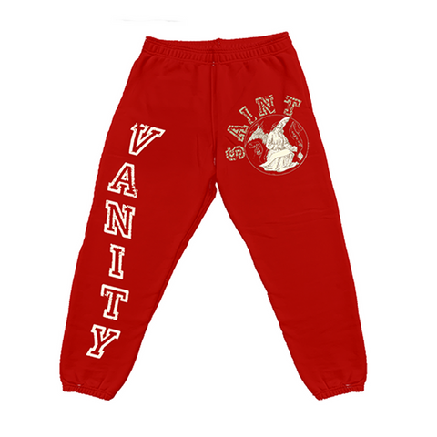 Saint Vanity Red Sweatpants
