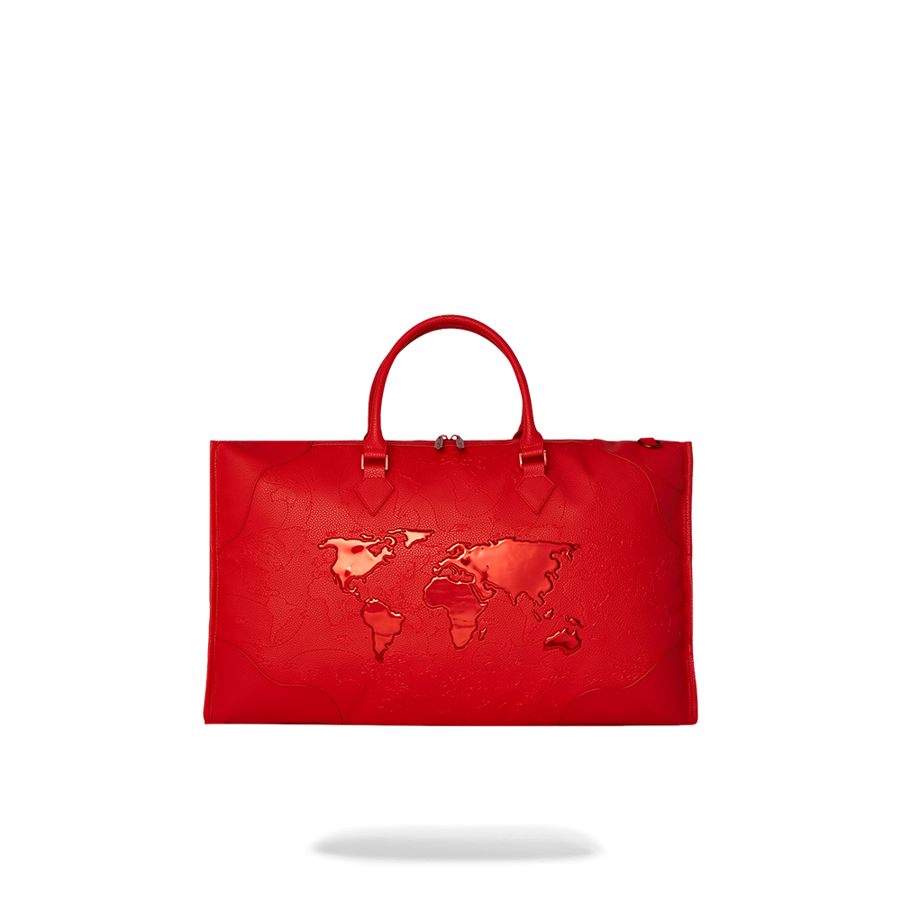 JAMES FIRST CLASS RUBY RED PYRAMID LARGE DUFFLE