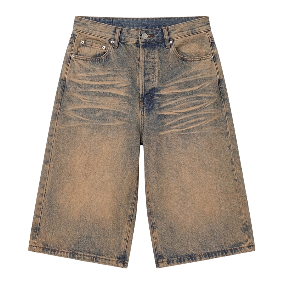 MNML Baggy Dust Stone Denim Shorts
