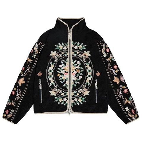 ABC Floral Fleece Zip-Up