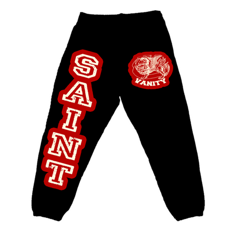 Saint Vanity Black & Red Sweatpants