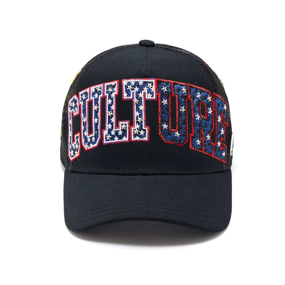 Cult's Mesh Black Trucjer Hat "CULTURE"