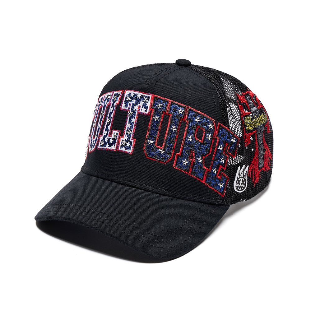 Cult's Mesh Black Trucjer Hat "CULTURE"