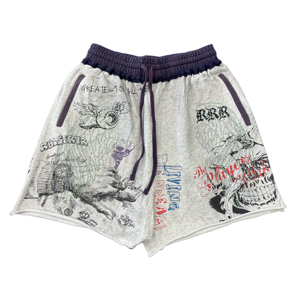 Rebel Denim Culture Shorts White
