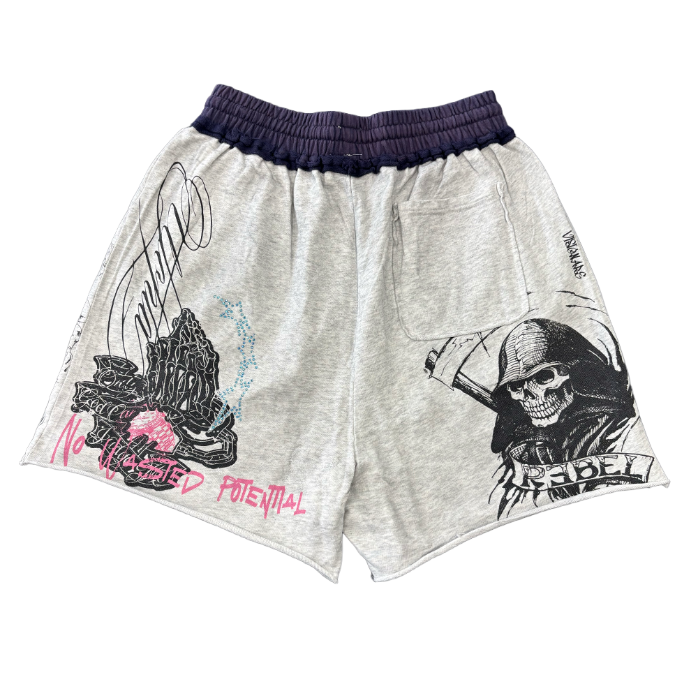 Rebel Denim Culture Shorts White