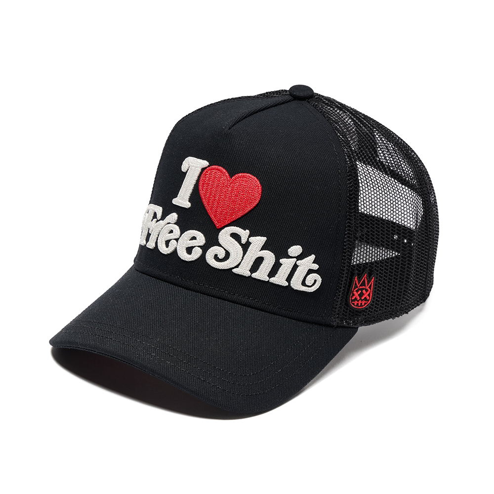 Cult's Mesh Back Trucker Hat "I LOVE FREE SHIT"