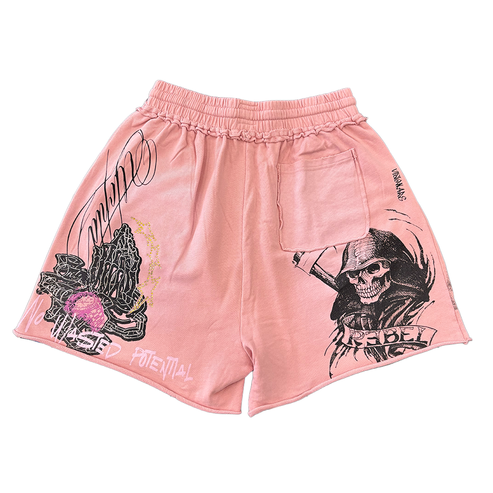 Rebel Denim Culture Shorts Pink