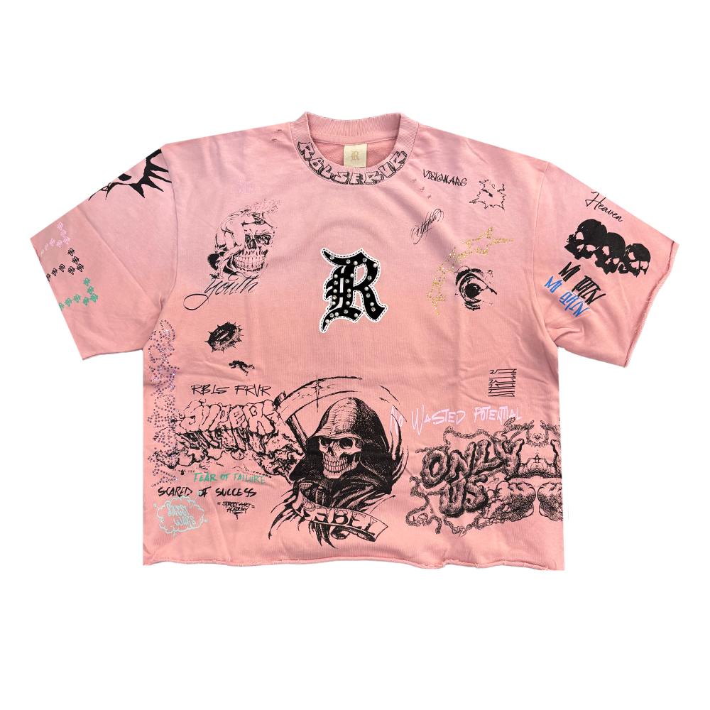 Rebel Denim Culture Tee Pink