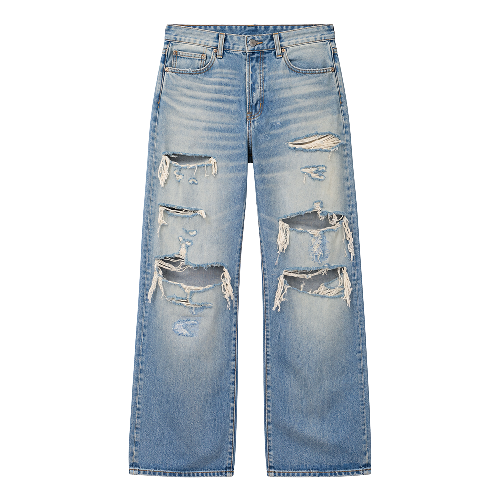 MNML D873 CowBoy Distressed Kick Flare Denim