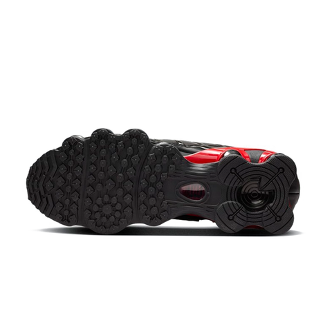 NIKE SHOX TL BLACK UNIVERSITY RED SOLE