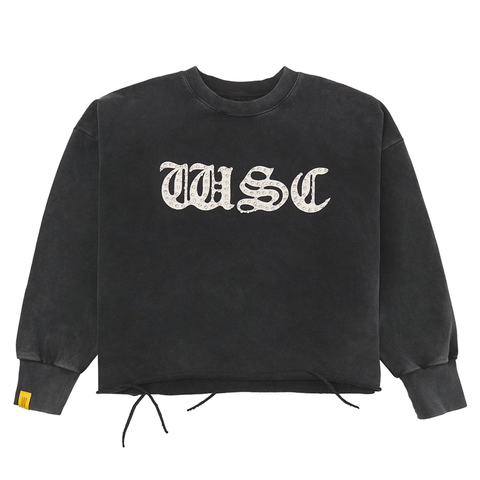 WSC RHINESTONE CREWNECK BLACK WHITE