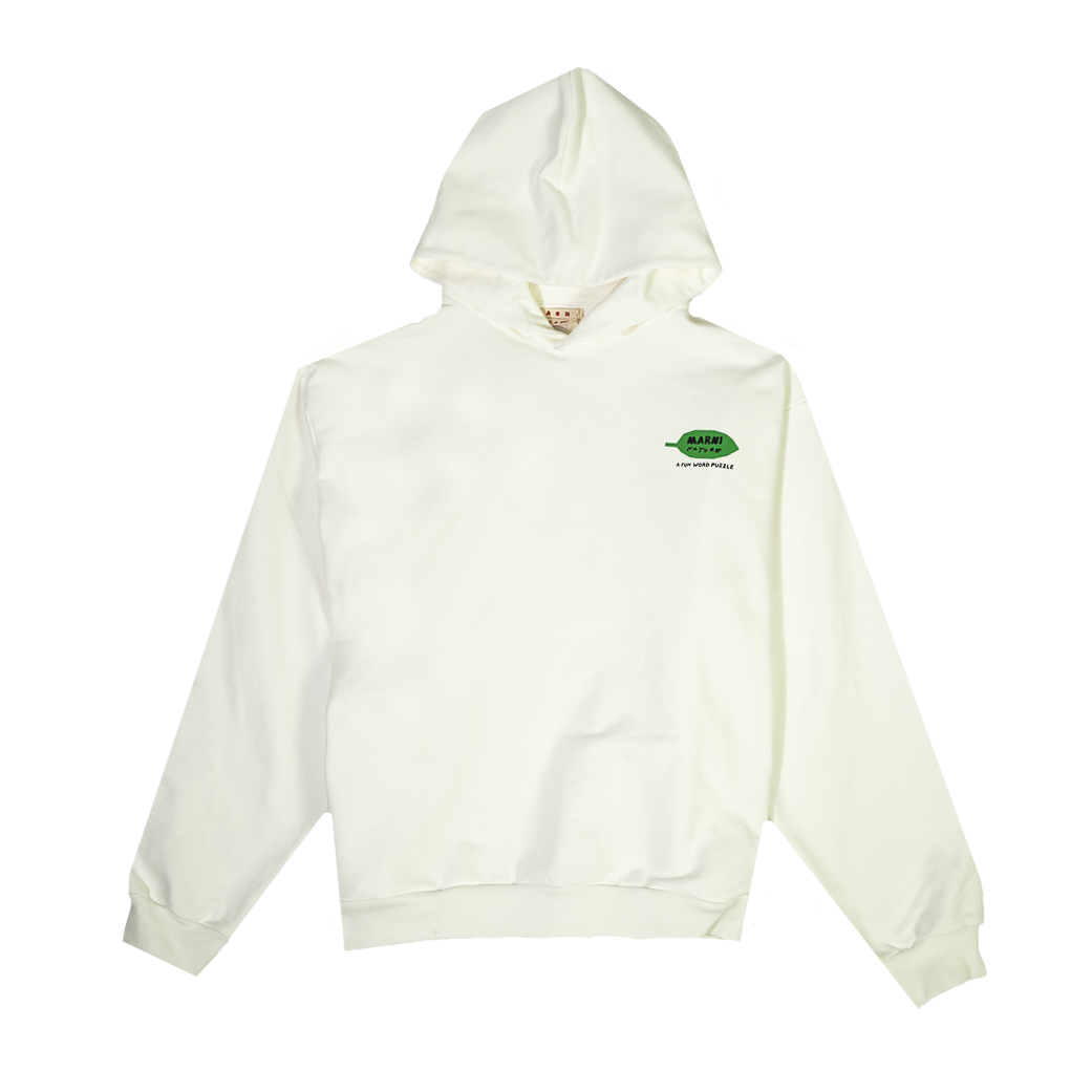 Marni Flower Word Puzzle Hooded Sweatshirt