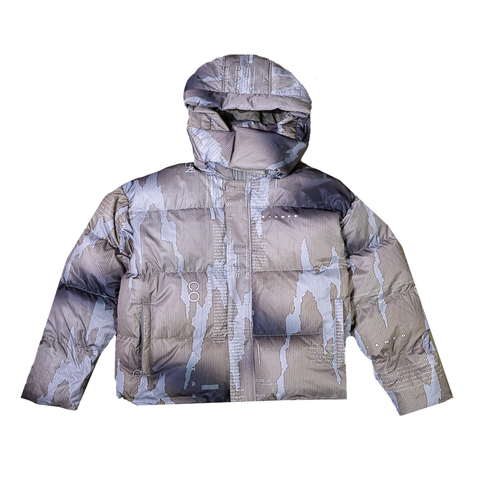 Stampd Ikat Camo Cropped Puffer Jacket