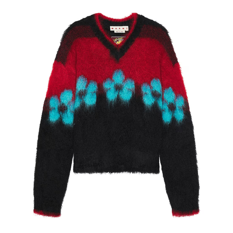 Marni Fuzzy Wuzzy Flower Pullover Sweater