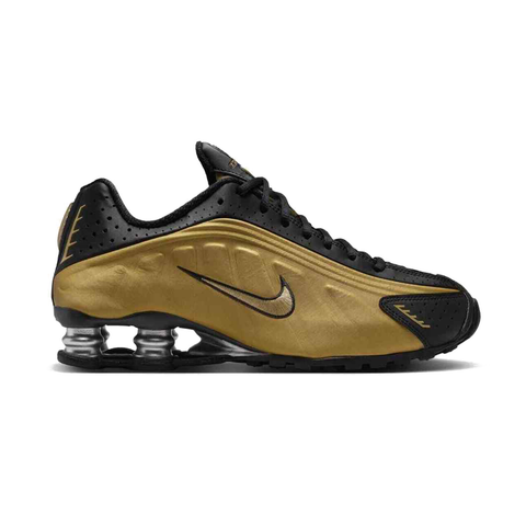 NIKE SHOX R4 BLACK METALLIC GOLD