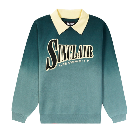 Sinclair  Collegiate Collared Dip Dye Sweater