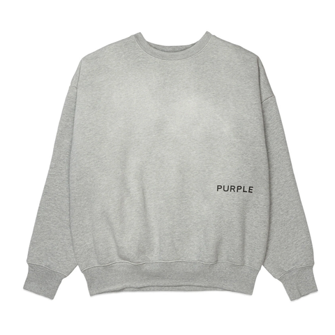 Purple Brand Bleached Fleece Crewneck