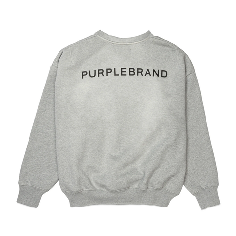 Purple Brand Bleached Fleece Crewneck