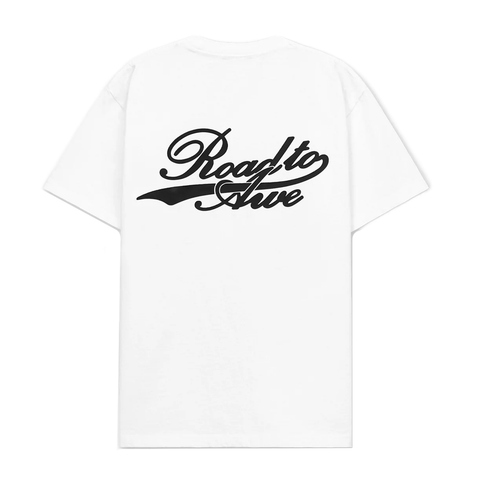 RTA WHITE SCRIPT TEE BACK