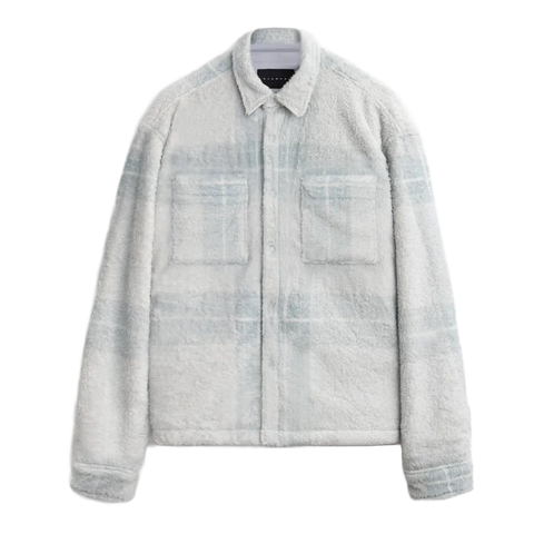 Stampd Plaid Cropped Sherpa Button Down