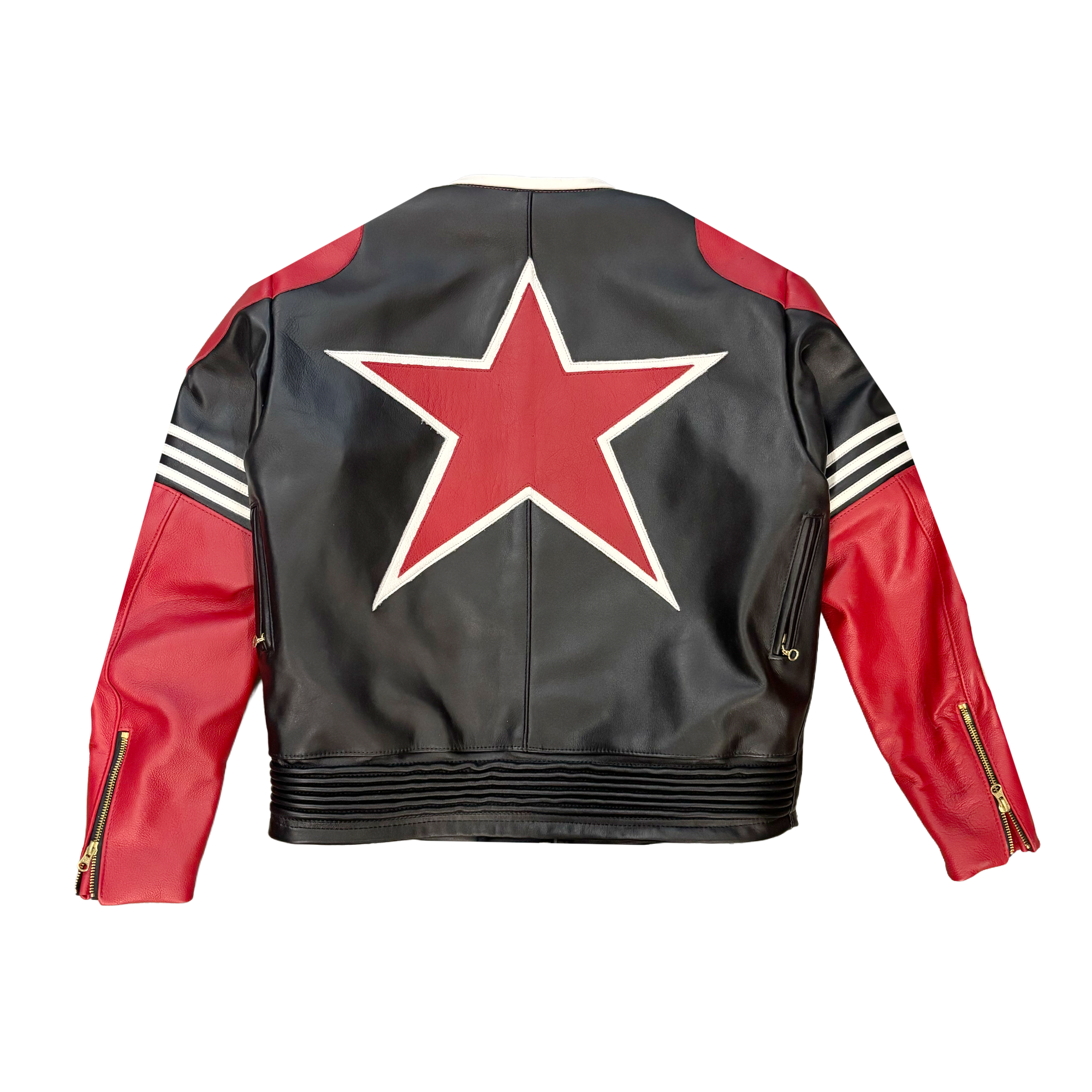 Vanson Leather Motorcycle Jacket Black/Red