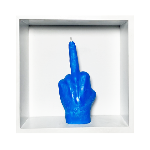 Blue Icon Hand Candle