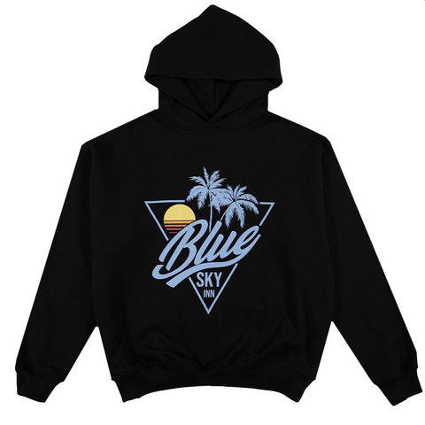Blue Sky Inn Sunset Logo Hoodie