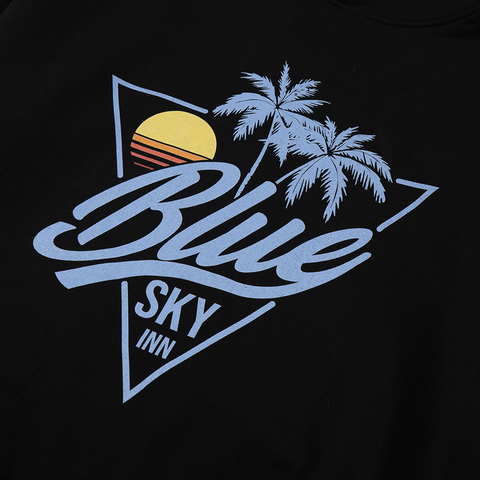 Blue Sky Inn Sunset Logo Hoodie