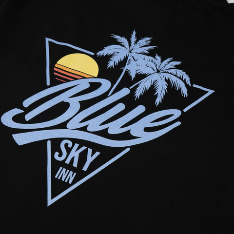 Blue Sky Inn Sunset Logo Tee