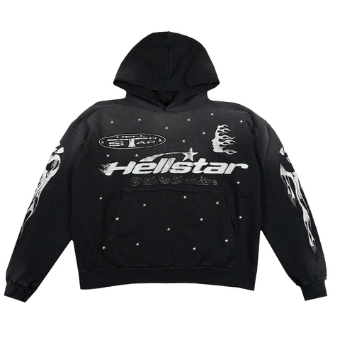 Hellstar Racer Hooded Sweatshirt Vintage Black