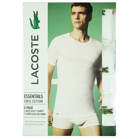 Lacoste 3-Pack C-Neck Slim Fit Essential T-Shirt White